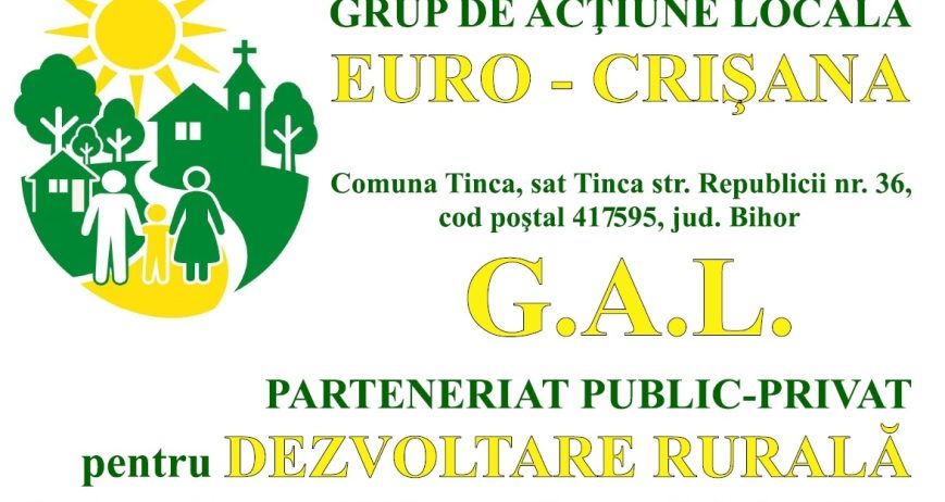 G.A.L. EURO-CRIȘANA – UN LOC CARE NE IDENTIFICĂ. UN PARTENERIAT PUBLIC-PRIVAT. O MISIUNE CARE NE UNEȘTE. CINCI COMUNE. O SINGURĂ DIRECȚIE: DEZVOLTAREA LOCALĂ.