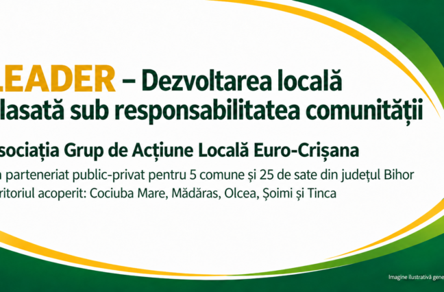 Fonduri europene nerambursabile prin FEADR – PS 2023-2027 – LEADER, pentru implementarea Strategiei sale de Dezvoltare Locală MultiFond 2023-2027