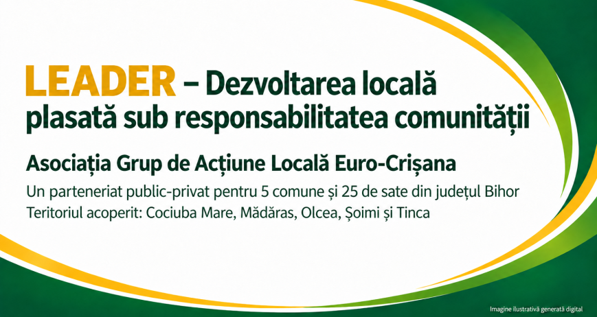 Fonduri europene nerambursabile prin FEADR – PS 2023-2027 – LEADER, pentru implementarea Strategiei sale de Dezvoltare Locală MultiFond 2023-2027