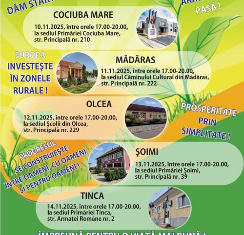 INVITAŢIE LA IMPLICARE ÎMPREUNĂ PENTRU DEZVOLTAREA LOCALĂ A COMUNITĂŢII!