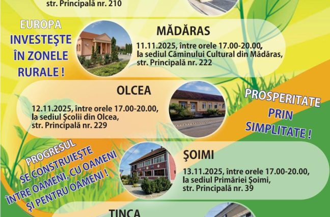 INVITAŢIE LA IMPLICARE ÎMPREUNĂ PENTRU DEZVOLTAREA LOCALĂ A COMUNITĂŢII!