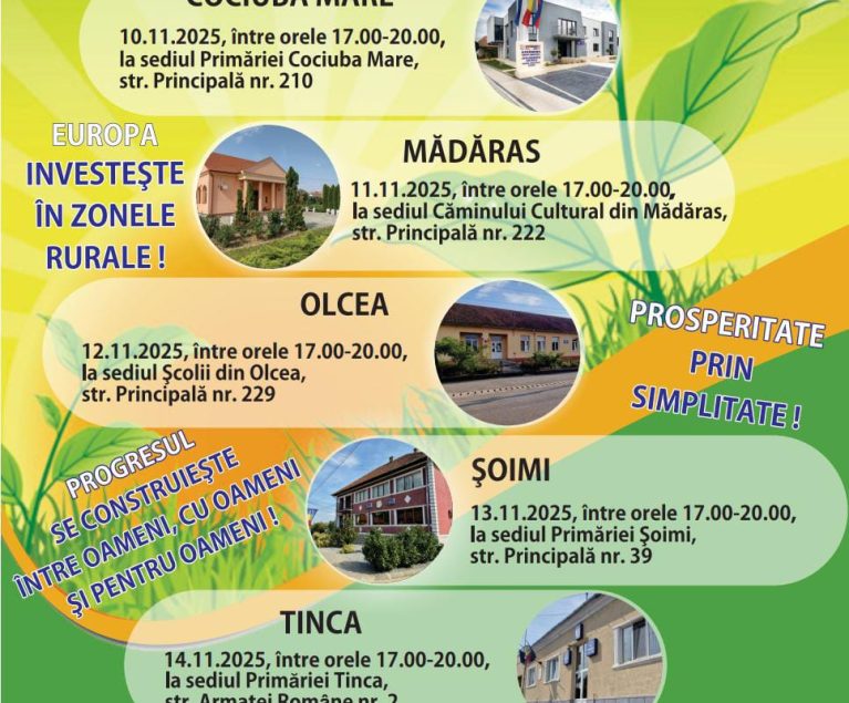 INVITAŢIE LA IMPLICARE ÎMPREUNĂ PENTRU DEZVOLTAREA LOCALĂ A COMUNITĂŢII!