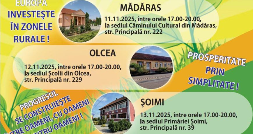 INVITAŢIE LA IMPLICARE ÎMPREUNĂ PENTRU DEZVOLTAREA LOCALĂ A COMUNITĂŢII!