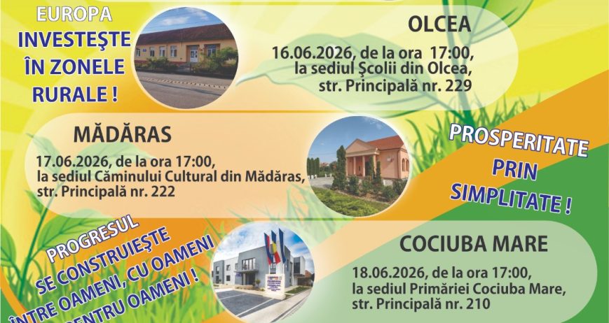 Întâlniri de animare premergătoare lansării apelurilor de selecție de proiecte - 15-19 Iunie 2026