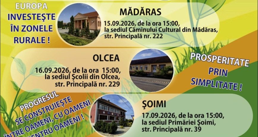 Întâlniri de animare premergătoare lansării apelurilor de selecție de proiecte - 14-18 Septembrie 2026